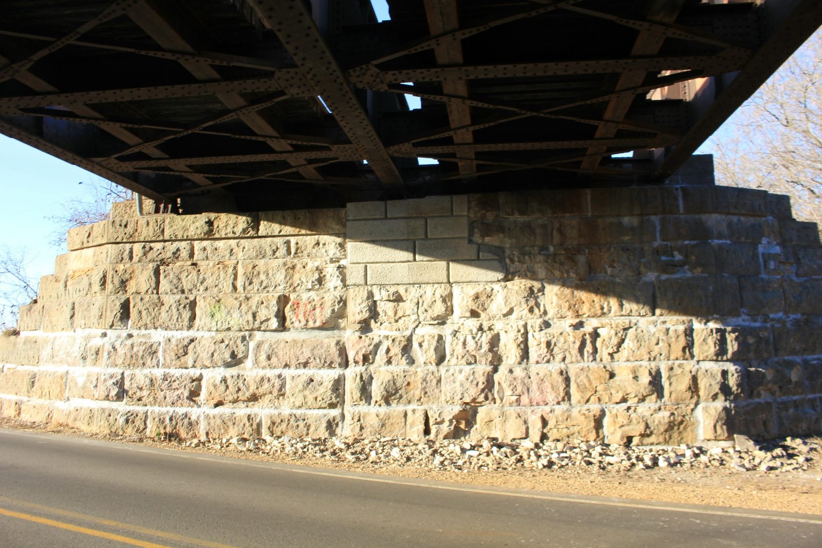 Under bridge